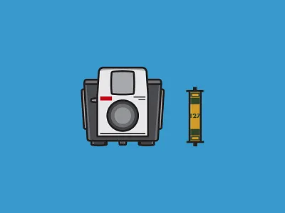 Kodak Brownie Bullet brownie camera film flat kodak photography