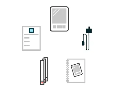 Packaging Items flat health items lines products simple