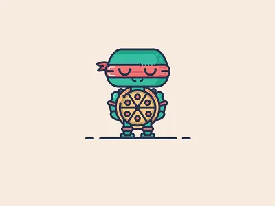 Pizza Turtle illustration ninja turtles pic raphael tmnt