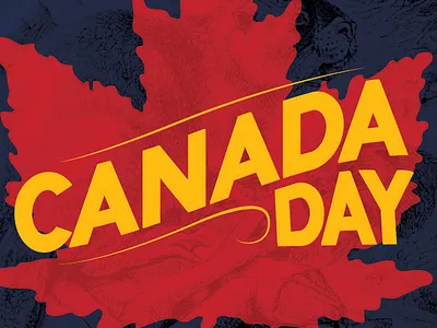 Oh Canada beaver canada canada day felt flannel flourish pelt typography