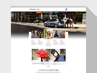 Volkswagen Plus cars responsive ui volkswagen website