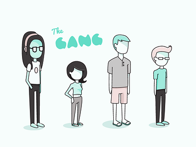 The Gang character gang illustration roommates