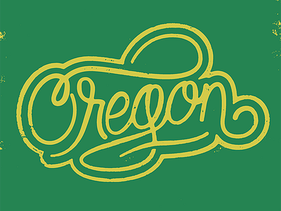 Oregon ducks hand lettering oregon script type typography university