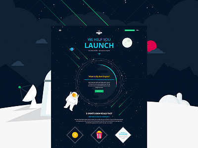 Easyrocket astronaut illustration infographics planets rocket sci fi space stars web