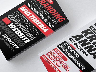 Matator Red Typography Business Card Design business card cards clean corporate corporate identity creative minimal namecard premium red template typography