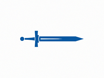 Sword blue flat graftik icon knife logo longsword mark simple sword symbol