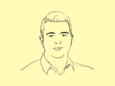 team portrait #1 drawing line portrait vector