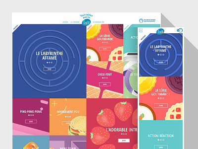 Le Lait games responsive ui website