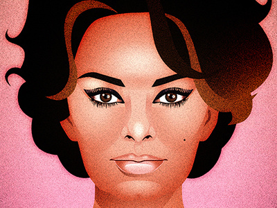 Sophia Loren fan art illustrator photoshop portrait