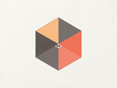 Viewpoint 3d angle box flat illustration inward viewpoint