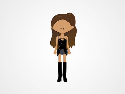 Ariana Grande ariana grande caricature cartoon celebrity character design fashion flat design illustration music pop star singer