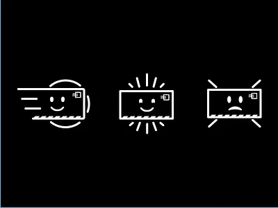 Sent, Success, Error email envelope faces postage state submission