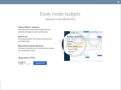 QuickBooks Upgrade Landing Page design web
