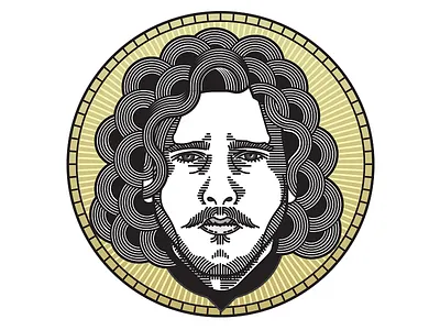 Saint Jon Snow game of thrones jon snow lines portrait saint winter is coming