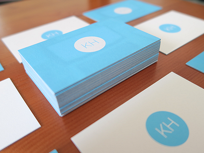 KirHu business cards blue business cards identity kirhu logo moo simple