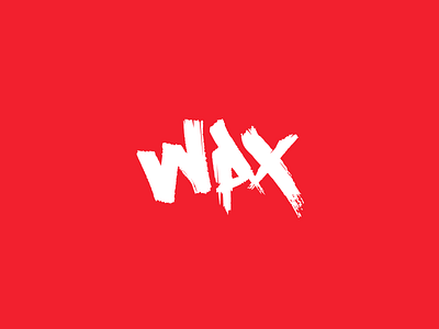 Waxcollective branding brush design flat graffiti identity lettering logo logotype red typography white