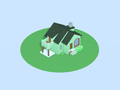 House Animation 3d cartoon cinema cinema 4d gaming house web