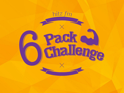 6paxchallenge 6 pack design hitzfm logo