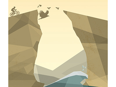 Great Divide (Adventure Cycling Tour Poster) adventure adventurecycling bear bike cycling gestalt greatdivide illustration vector vectorillustration