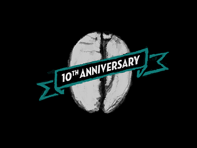 Coffee Shop 10th Anniversary Illustration chalk coffee icon illustration