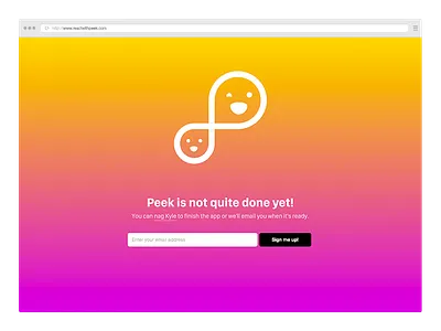 Sign up for Peek app ios iphone launch peek reactions video website www
