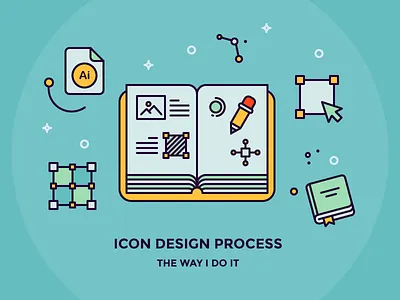 My Icon Design Process ai file blog book design icons iconutopia illustration newsletter outline outline icons process sketch book