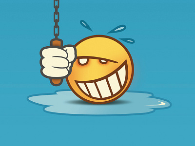 Canicule emoji canicule chaleur emoji flat illustration vector
