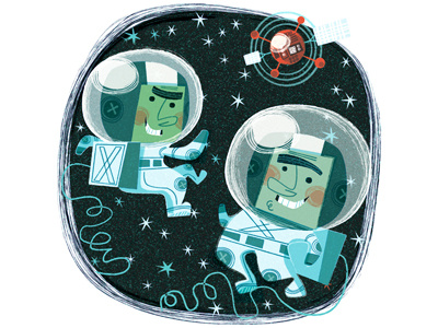 Space astronaut character childrens book cool fun humor people pop culture retro science space technology