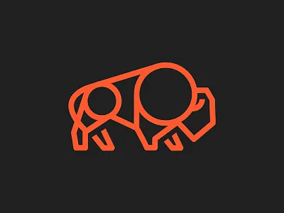 Buffalo 2 abstract branding buffalo icon illustration line logo minimal monoline vector