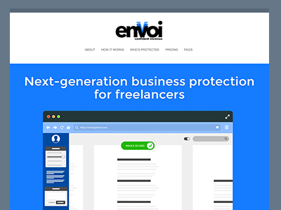 Envoi Landing landing page