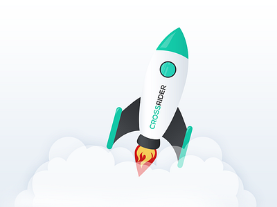 Rocket fly illustration image rocket start up