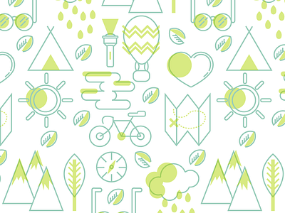 Pattern for Sojern Gives Back campaign green icons pattern sojern