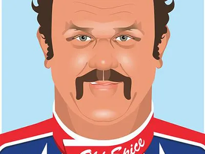 John C. Reilly - Talladega Nights fan art illustrator