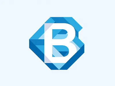 Benefits b blue geometric