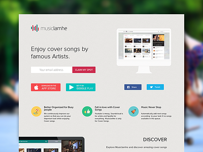 Musiclamhe.com flat design product design uiux web design