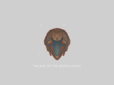 Facade of the Hezen Lords bungie destiny helmet illustrator vector video games