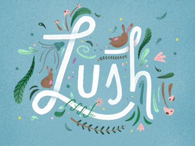 buns on buns cute design easter graphic hand lettering illustration lettering lush photoshop texture typography