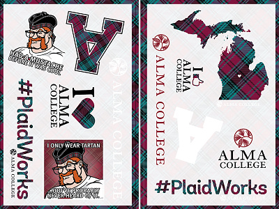 Tech Stickers for Alma College alma college college i heart michigan michigan paid print stickers tech tattoos uni university vinyl window cling