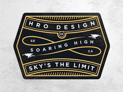 Sky's The Limit badge fancy flying graphic superhero