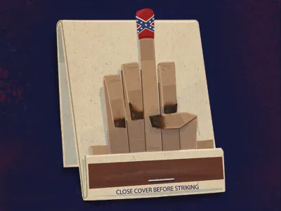 Battle Over the Confederate Battle Flag confederate editorial fire flag match rebel