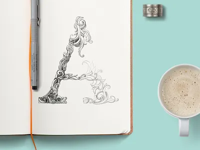 A Sketch graphics letter sketch