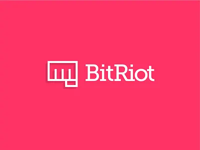 Bitriot bit fist identity logotype pixel simple symbol
