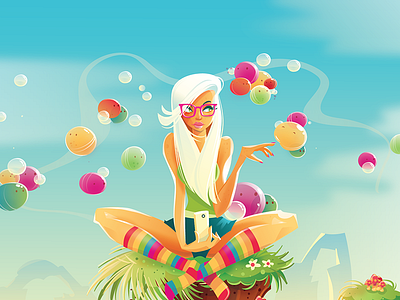Bubbles bubbles game girl mobile phone sexy