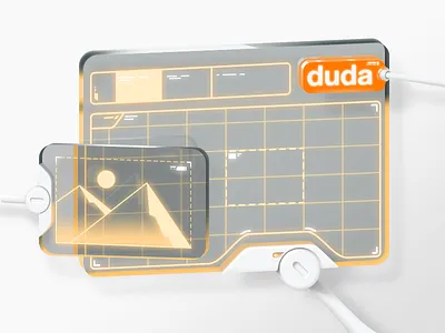 Duda 2050 duda website builder glass gui scifi skeuomorphism vector
