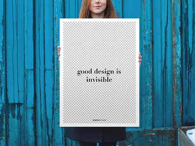 Good design is invisible buy design office poster quote shop startup store