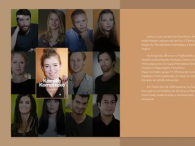 Team Section burguer layout split team ui website