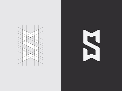 Concept design logo SM brand branding design grid icon indentity logo logotype mark monogram symbol type