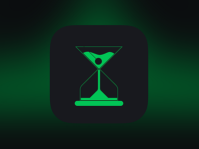 Flux - App Icon Concept app dark flat hourglass icon ios iphone minimalism