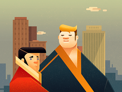 Cityboys boys buildings character design city illustration istanbul style