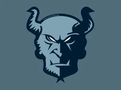 NBA D-League: De Moines Demons (name concept for Iowa Energy) basketball demon devil eyes icon illustration sports teeth
